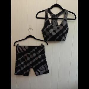 NWT PINK Bike Short and Sports Bra Set